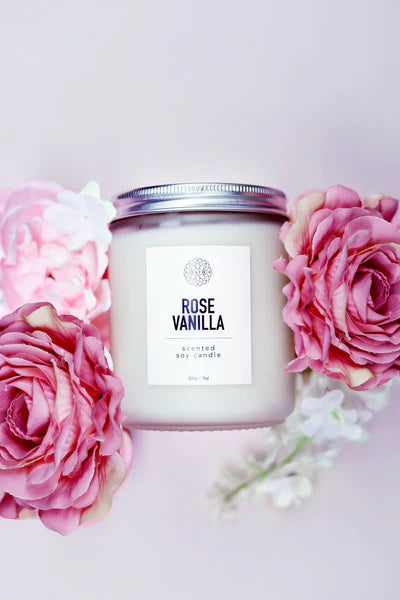 Rose Vanilla Soy Candle